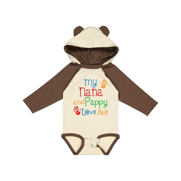 Inktastic Nana and Pappy Love Me Boys or Girls Long Sleeve Baby Bodysuit