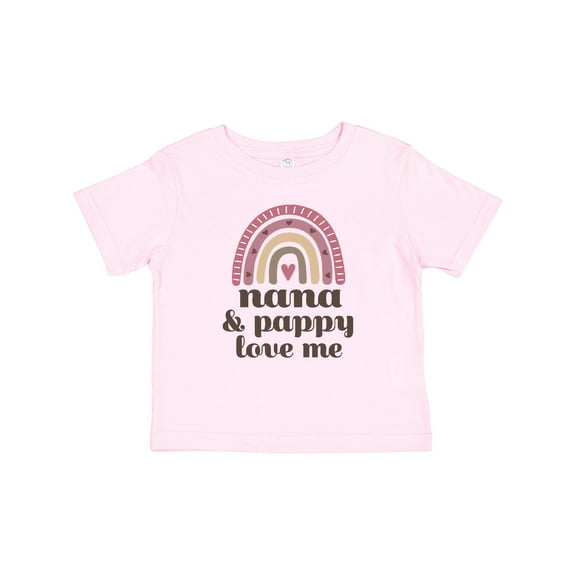 Inktastic Nana and Pappy Love Me Rainbow Girls Baby T-Shirt