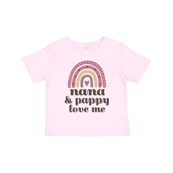 Inktastic Nana and Pappy Love Me Rainbow Girls Toddler T-Shirt