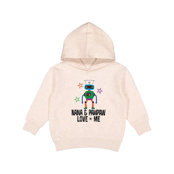 Inktastic Nana and Pawpaw Love Me Grandson Robot Toddler Hoodie