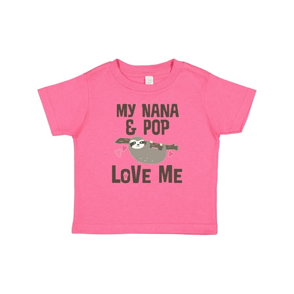 Inktastic Nana and Pop Love Me Sloth Girls Baby T-Shirt