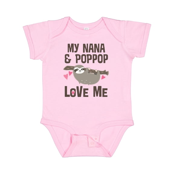 Inktastic Nana and Poppop Love Me Girls Baby Bodysuit