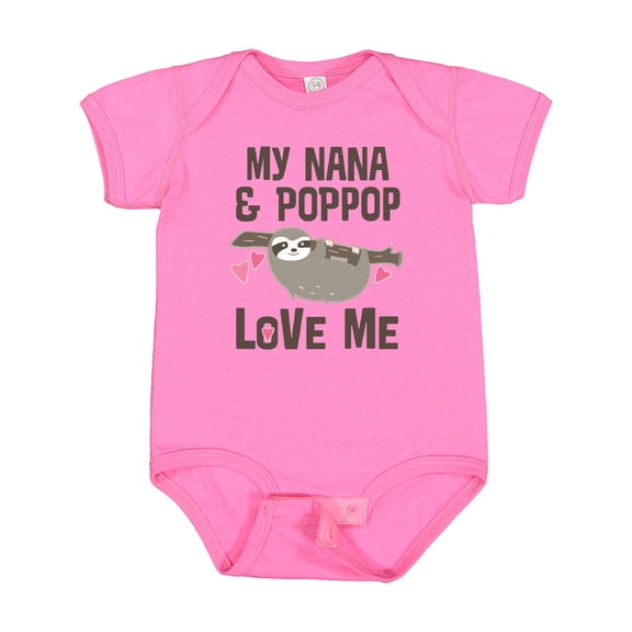 Inktastic Nana and Poppop Love Me Girls Baby Bodysuit