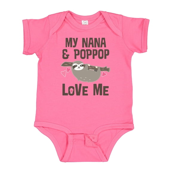 Inktastic Nana and Poppop Love Me Girls Baby Bodysuit