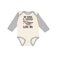 thumbnail image 1 of Inktastic Nana and Poppop Love Me Girls Long Sleeve Baby Bodysuit, 1 of 5