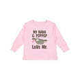 thumbnail image 1 of Inktastic Nana and PopPop Love Me Girls Long Sleeve Toddler T-Shirt, 1 of 5