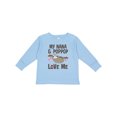 thumbnail image 1 of Inktastic Nana and PopPop Love Me Girls Long Sleeve Toddler T-Shirt, 1 of 5