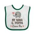 thumbnail image 1 of Inktastic Nana and Poppa Love Me Grandchild Elephant Boys or Girls Baby Bib, 1 of 4