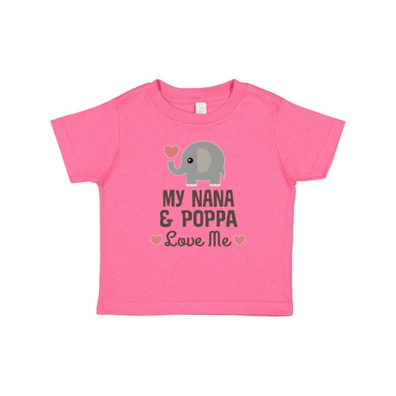 Inktastic Nana and Poppa Love Me Grandchild Elephant Boys or Girls Baby T-Shirt