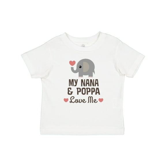 Inktastic Nana and Poppa Love Me Grandchild Elephant Boys or Girls Baby T-Shirt