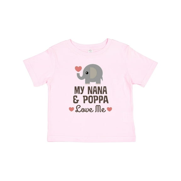 Inktastic Nana and Poppa Love Me Grandchild Elephant Boys or Girls Baby T-Shirt