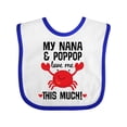 thumbnail image 1 of Inktastic Nana and Poppop Love Me Crab Boys or Girls Baby Bib, 1 of 4