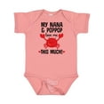 thumbnail image 1 of Inktastic Nana and Poppop Love Me Crab Boys or Girls Baby Bodysuit, 1 of 5