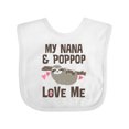 thumbnail image 1 of Inktastic Nana and Poppop Love Me Girls Baby Bib, 1 of 4