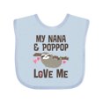 thumbnail image 1 of Inktastic Nana and Poppop Love Me Girls Baby Bib, 1 of 4