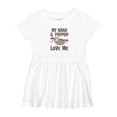 thumbnail image 1 of Inktastic Nana and Poppop Love Me Girls Baby Dress, 1 of 5