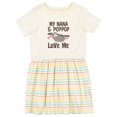 thumbnail image 1 of Inktastic Nana and Poppop Love Me Girls Toddler Dress, 1 of 5