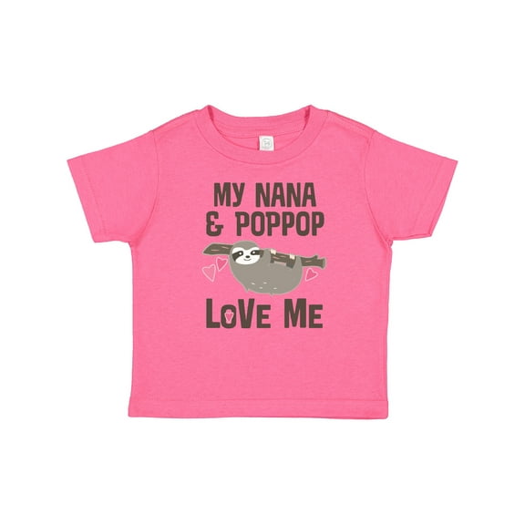 Inktastic Nana and Poppop Love Me Girls Toddler T-Shirt