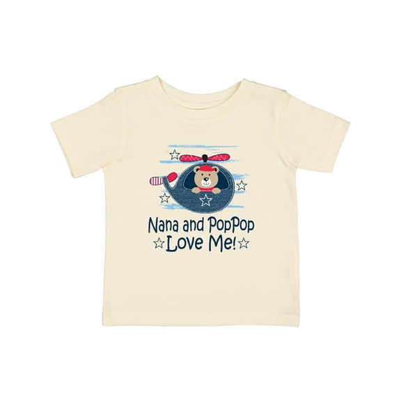Inktastic Nana and Poppop Love Me Grandchild Bear Boys Baby T-Shirt