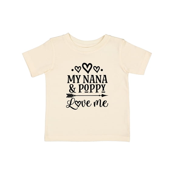Inktastic Nana and Poppy Girls Granddaughter Hearts Girls Baby T-Shirt