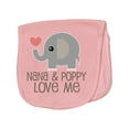 thumbnail image 1 of Inktastic Nana and Poppy Love Me Baby Burp Cloth, 1 of 3