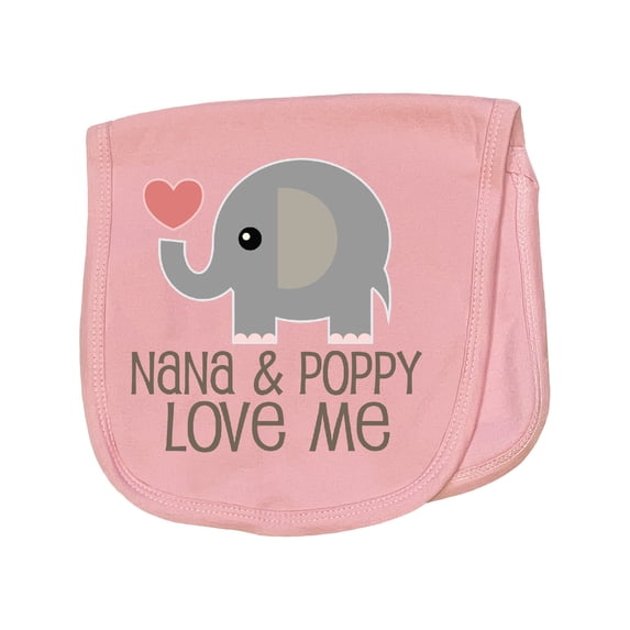 Inktastic Nana and Poppy Love Me Baby Burp Cloth