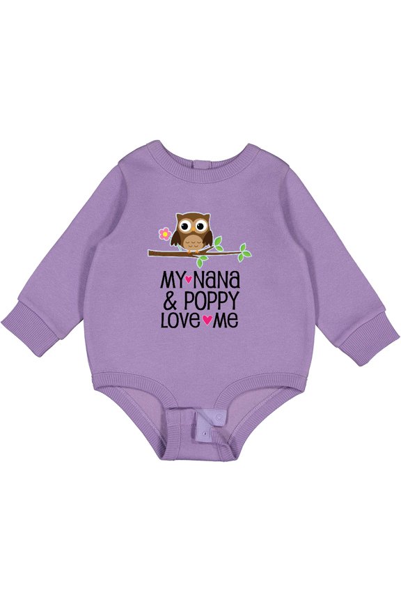 Nana and Poppy Love Me Baby Fleece Bodysuit