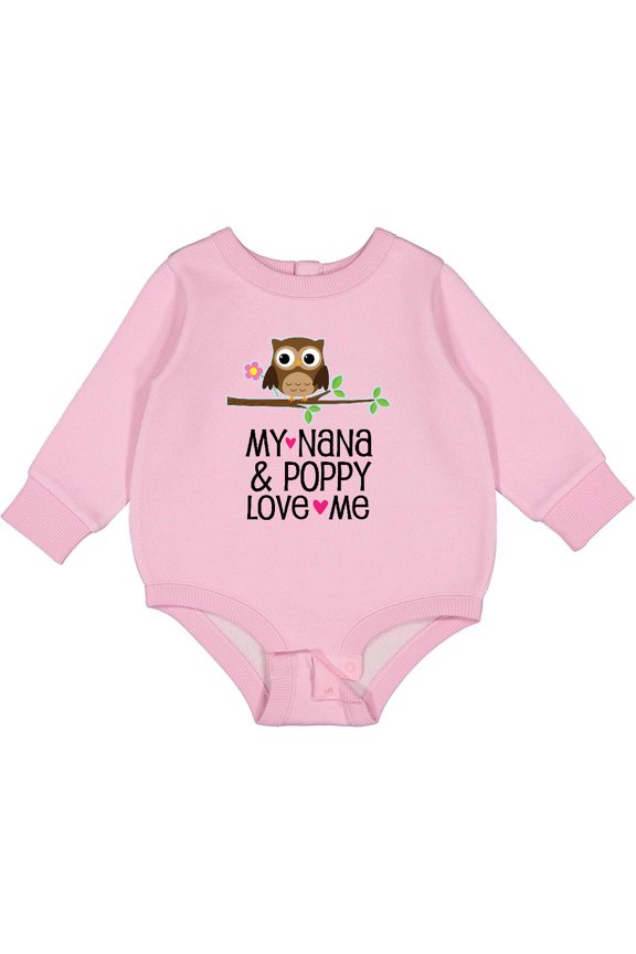 Nana and Poppy Love Me Baby Fleece Bodysuit