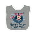 thumbnail image 1 of Inktastic Nana and Poppy Love Me Boys Baby Bib, 1 of 4