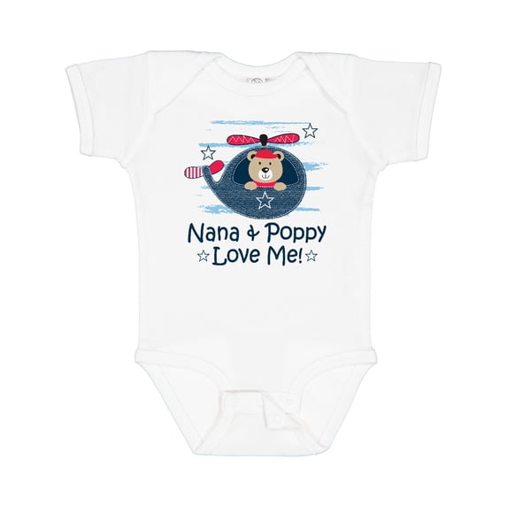 Inktastic Nana and Poppy Love Me Boys Baby Bodysuit