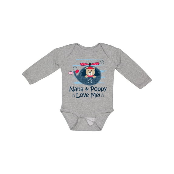Inktastic Nana and Poppy Love Me Boys Long Sleeve Baby Bodysuit