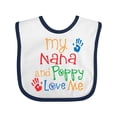 thumbnail image 1 of Inktastic Nana and Poppy Love Me Boys or Girls Baby Bib, 1 of 4