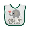 thumbnail image 1 of Inktastic Nana and Poppy Love Me Boys or Girls Baby Bib, 1 of 4