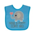 thumbnail image 1 of Inktastic Nana and Poppy Love Me Boys or Girls Baby Bib, 1 of 4
