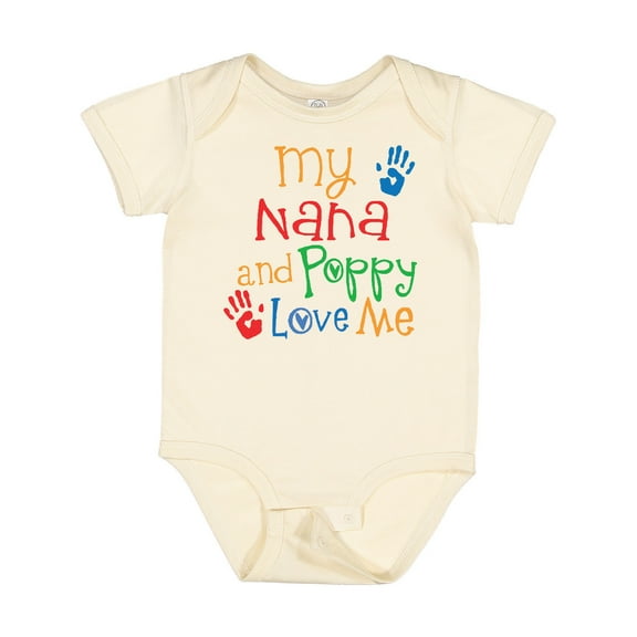 Inktastic Nana and Poppy Love Me Boys or Girls Baby Bodysuit