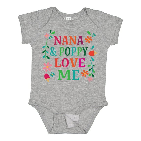 Inktastic Nana and Poppy Love Me Boys or Girls Baby Bodysuit
