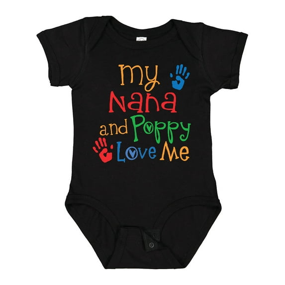Inktastic Nana and Poppy Love Me Boys or Girls Baby Bodysuit