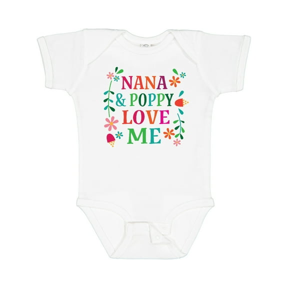 Inktastic Nana and Poppy Love Me Boys or Girls Baby Bodysuit