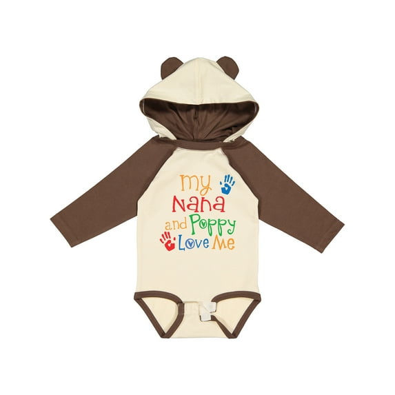 Inktastic Nana and Poppy Love Me Boys or Girls Long Sleeve Baby Bodysuit
