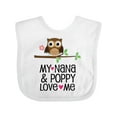thumbnail image 1 of Inktastic Nana and Poppy Love Me Girls Baby Bib, 1 of 4