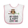 thumbnail image 1 of Inktastic Nana and Poppy Love Me Girls Baby Bib, 1 of 4