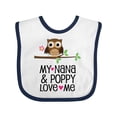 thumbnail image 1 of Inktastic Nana and Poppy Love Me Girls Baby Bib, 1 of 4