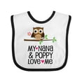thumbnail image 1 of Inktastic Nana and Poppy Love Me Girls Baby Bib, 1 of 4