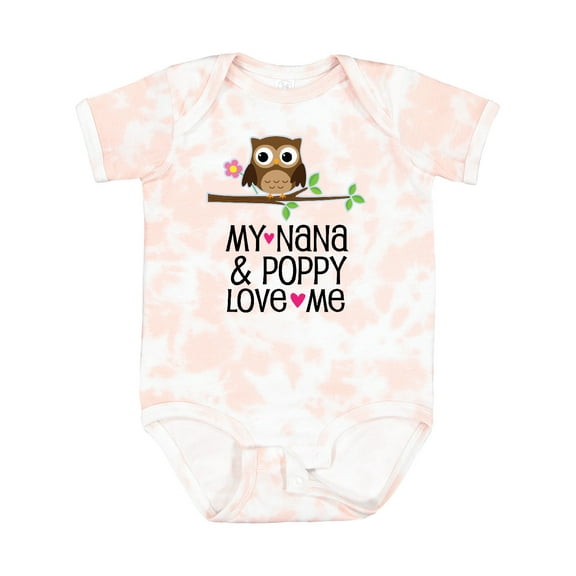 Inktastic Nana and Poppy Love Me Girls Baby Bodysuit