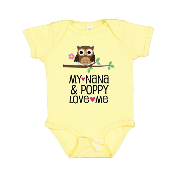 Inktastic Nana and Poppy Love Me Girls Baby Bodysuit