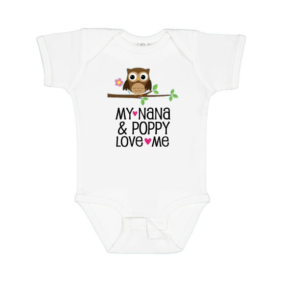 Inktastic Nana and Poppy Love Me Girls Baby Bodysuit