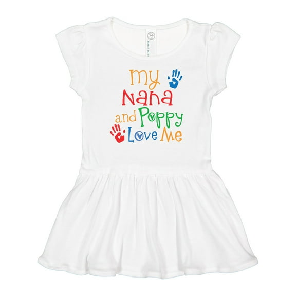Inktastic Nana and Poppy Love Me Girls Baby Dress