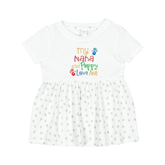 Inktastic Nana and Poppy Love Me Girls Baby Dress