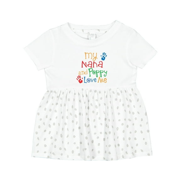 Inktastic Nana and Poppy Love Me Girls Baby Dress
