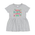thumbnail image 1 of Inktastic Nana and Poppy Love Me Girls Baby Dress, 1 of 5